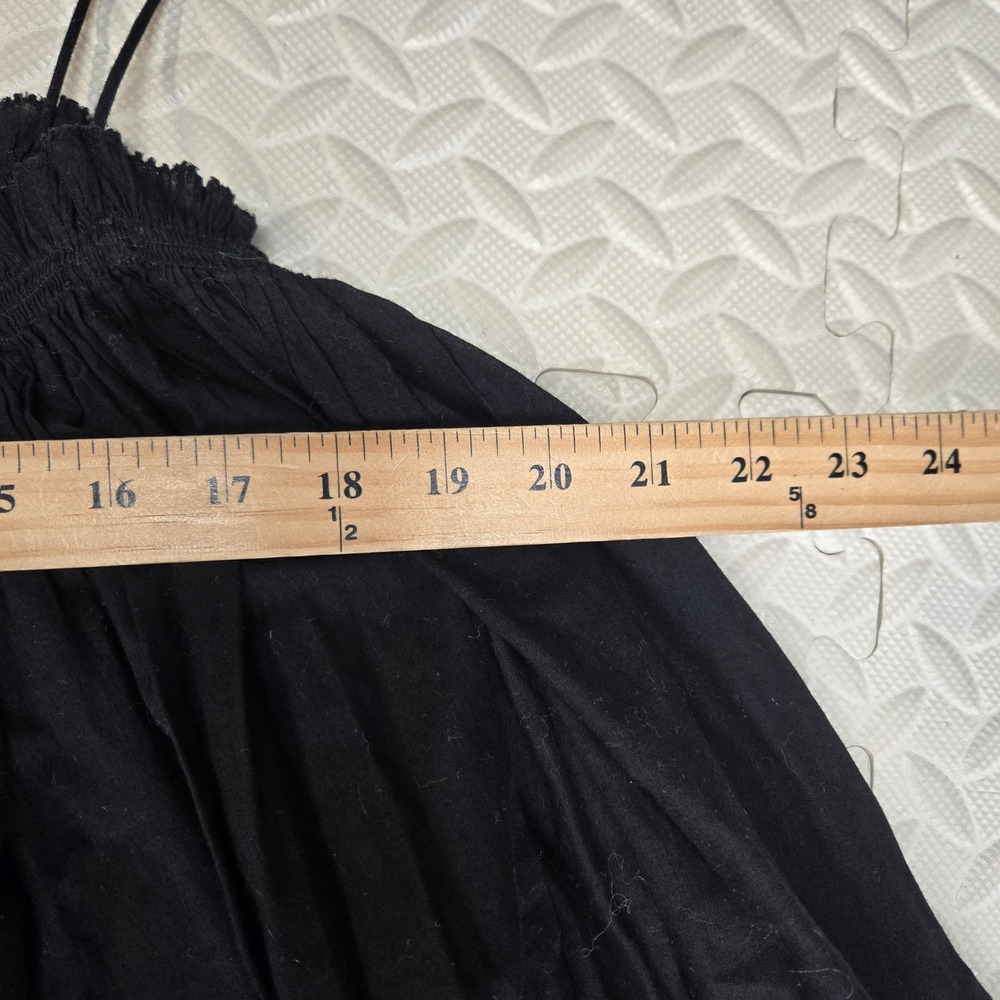 Apiece Apart Black Cotton Cropped Camisole Flowy Flounce Top Size 8 Black - Picture 9 of 10